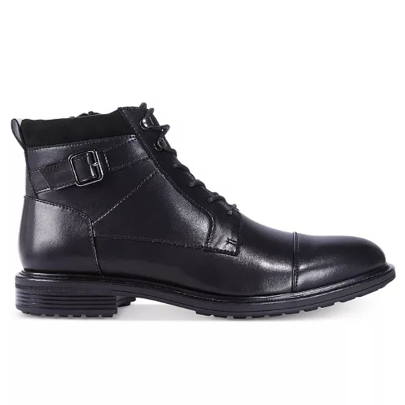 Alfani Men's Utility Boot black vegan leather size 11M  New - Picture 2 of 12